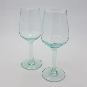 Pair Of Hand-Blown Recycled Glass Wine Glasses - 200ml