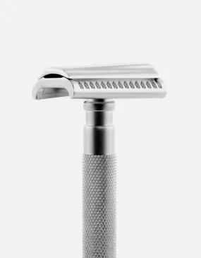 Parker - 55SL-SC Safety Razor, 3 piece, Semi-Slant, Satin Chrome Finish Handle