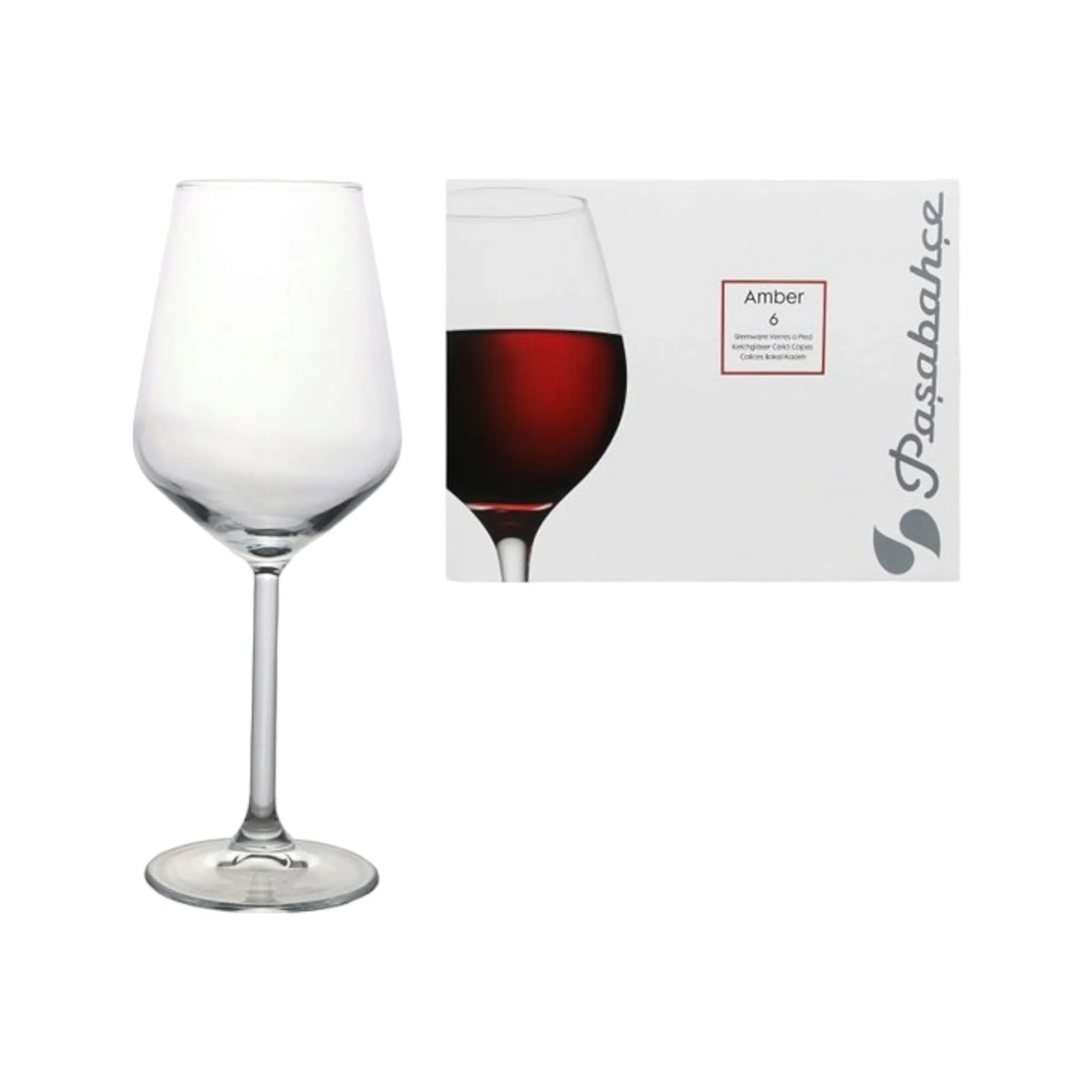 Pasabahce Allegra Glass Tumbler 350ml Stemmed White Wine 6pack