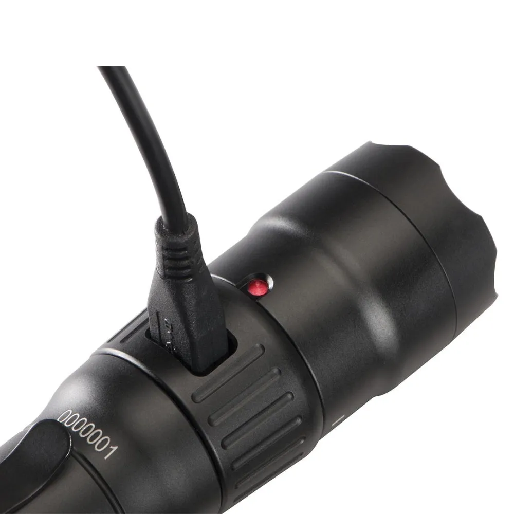 Pelican 7600 Rechargeable Flashlight, Multi-Color LED Light w/ USB Adapters