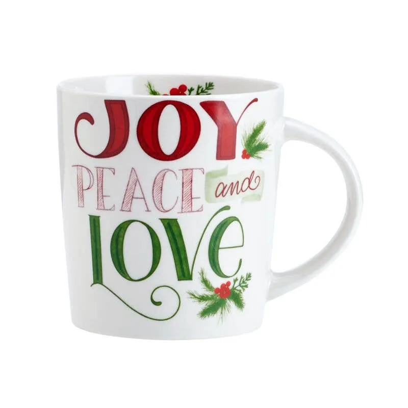 Pfaltzgraff Holiday 18Oz Mug Joy Peace Love