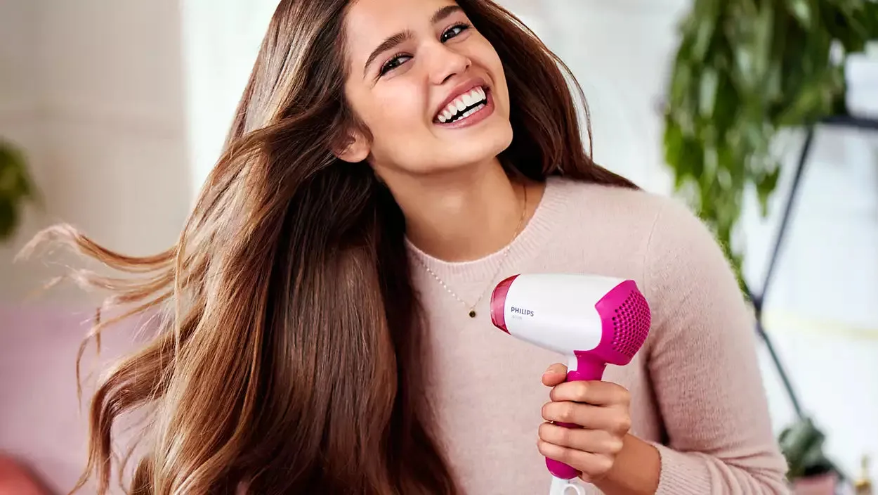 Philips, Drycare Essential Travel Hair Dryer, White & Pink