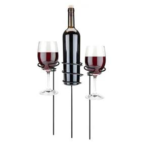 Picnic Stix™: Wine Glass & Bottle Holders