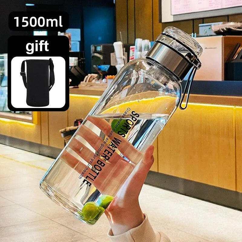 Portable Giant Glass Water Bottle