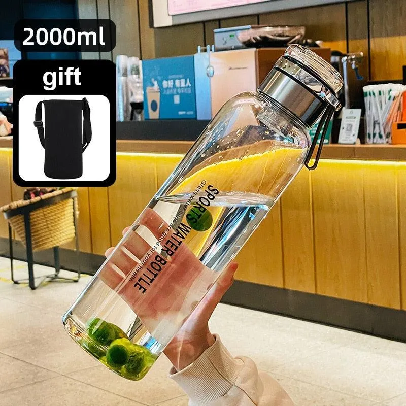 Portable Giant Glass Water Bottle