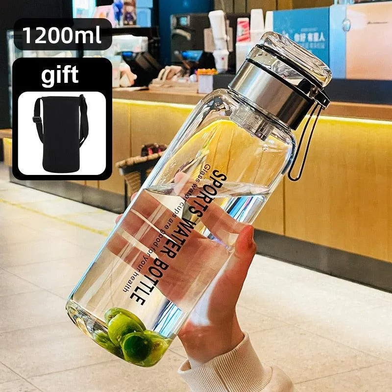 Portable Giant Glass Water Bottle