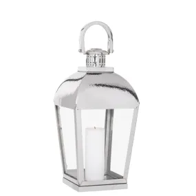 Portico Hammered Stainless Steel Lantern MED