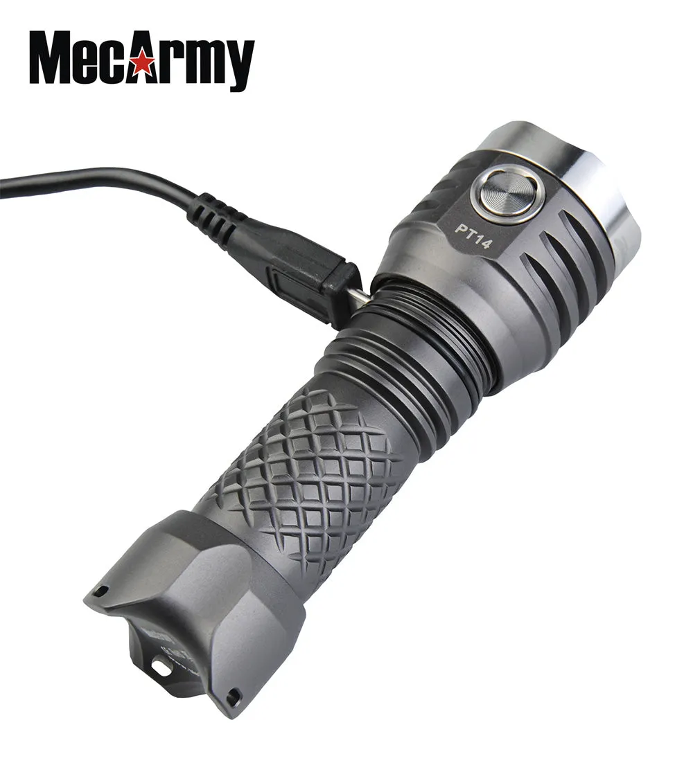 PT14 USB Rechargeable 900 Lumens EDC Flashlight