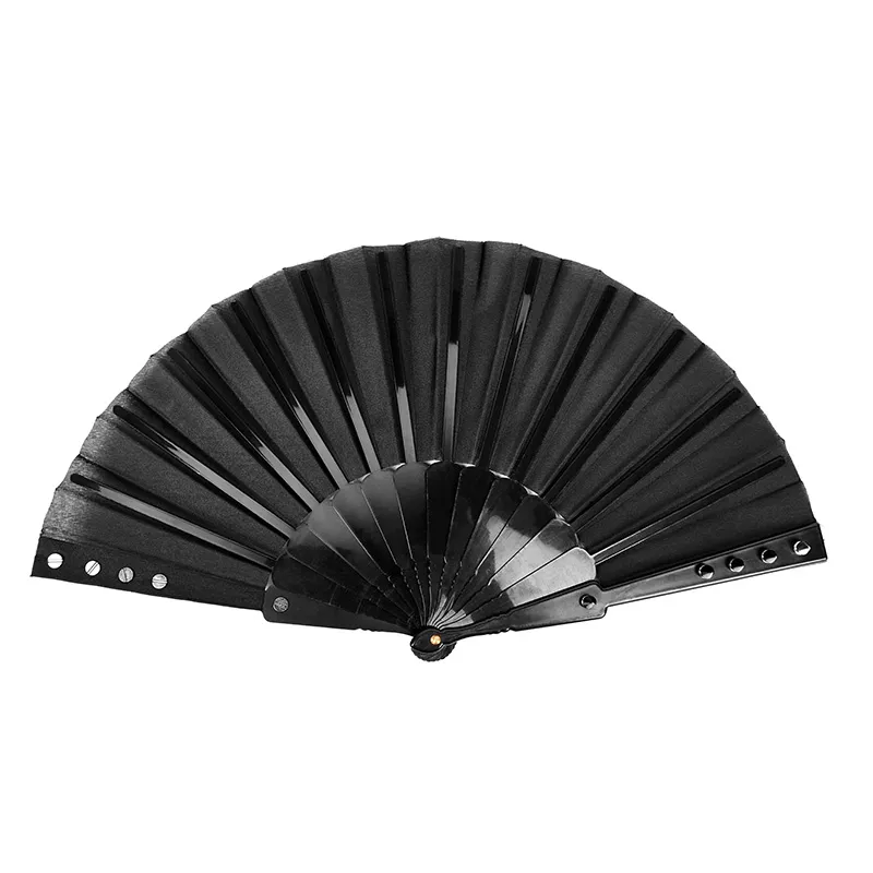 Punk Rave Spiked Fabric Handheld Folding Fan