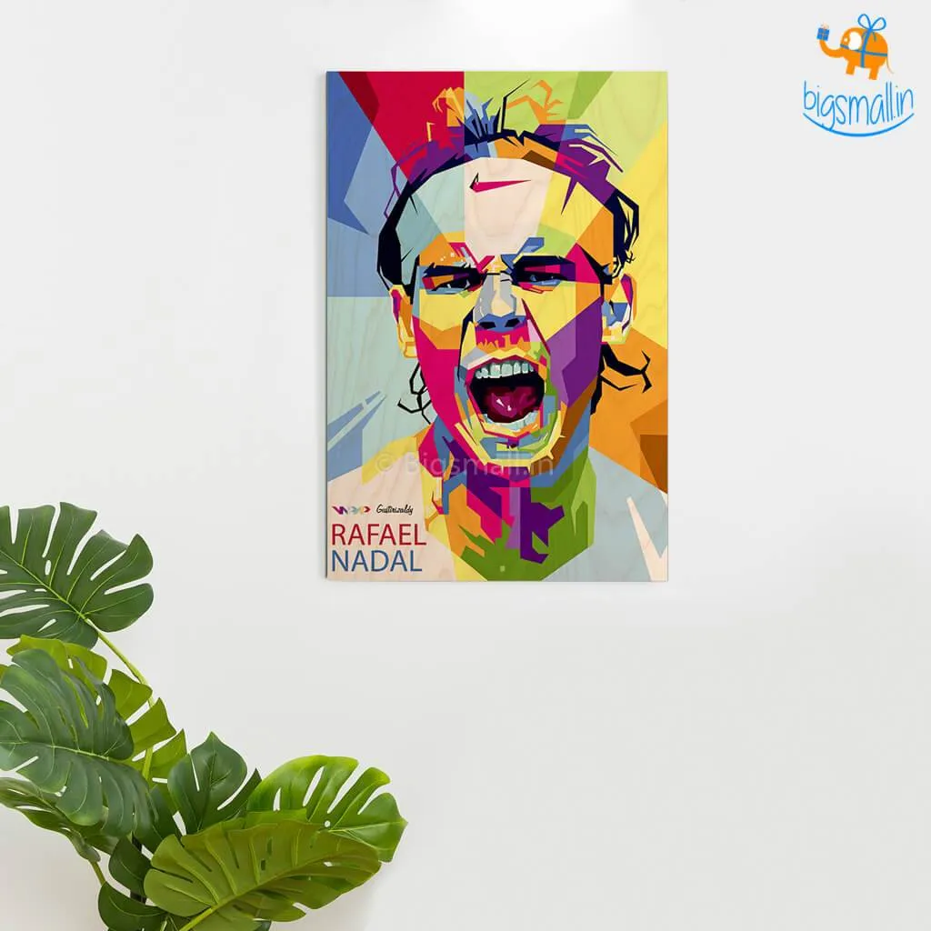 Rafael Nadal Printed Wooden Frame