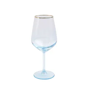 Rainbow Turquoise Wine Glass