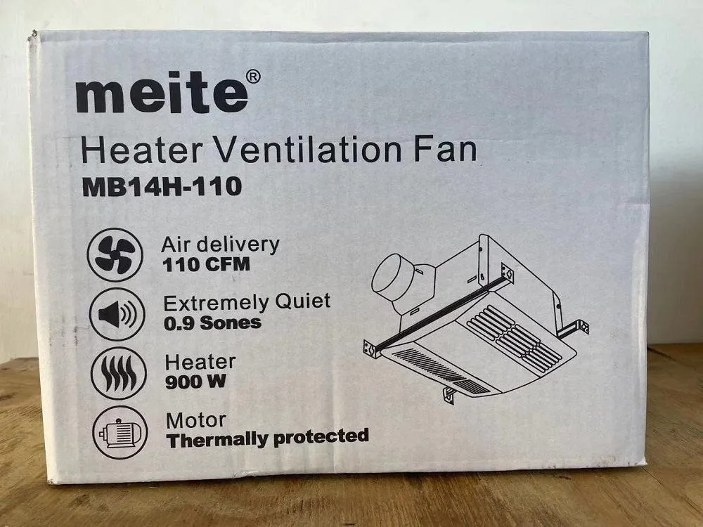 Recessed Exhaust Ventilation Fan Bath Fan with Heater--Model MB14H-110