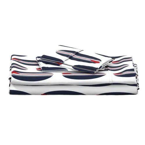 Red, White and Blue Classic USA Surfboards Sheet Set from Surfer Bedding™️ Large Scale