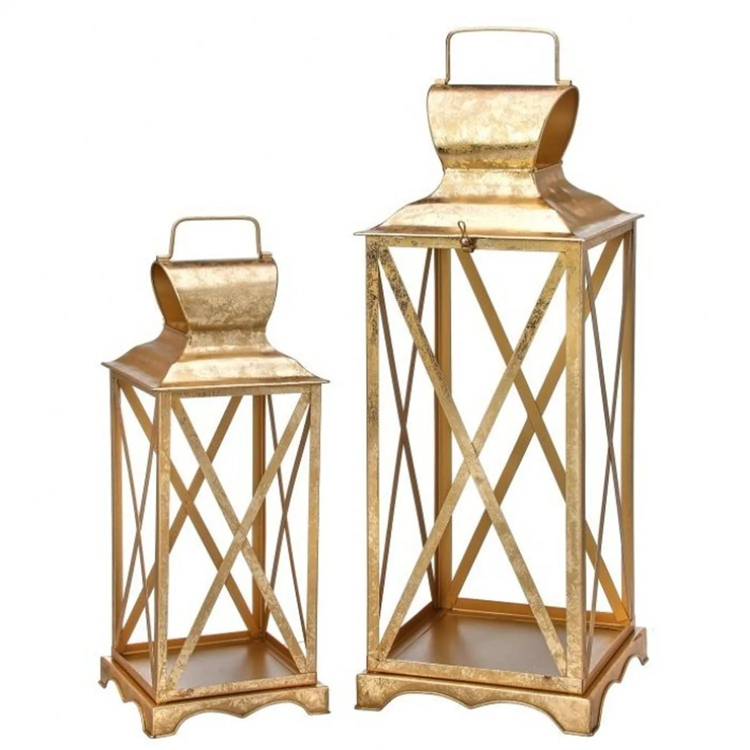 Regency International 14-22" Metal Lantern Set Of 2