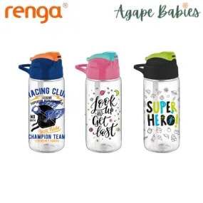 Renga Falcon Tritan Water Bottle With Straw - 500ML - 3 Variant