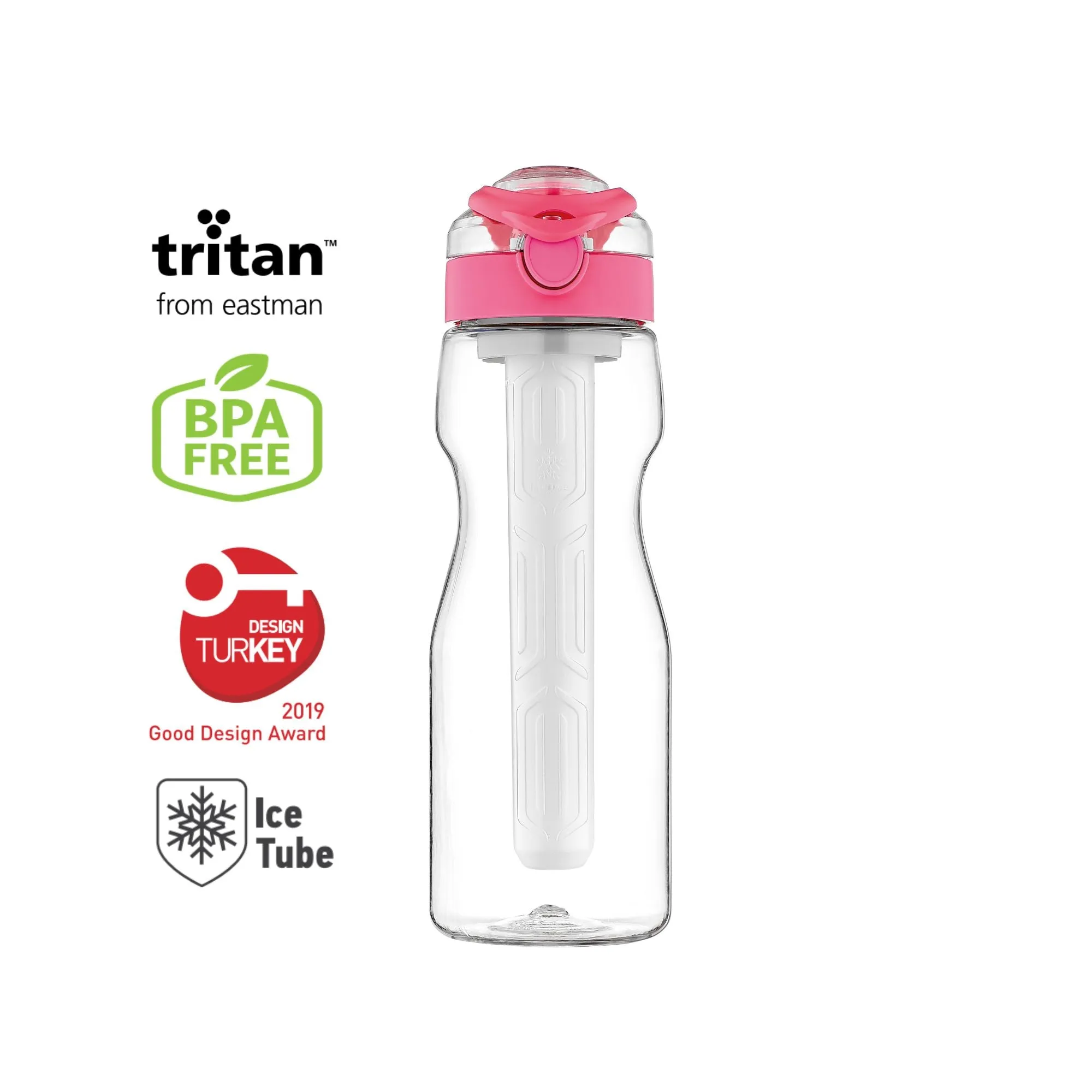 Renga Saga Tritan Water Bottle With Ice Tube - 730ML - 3 Variant