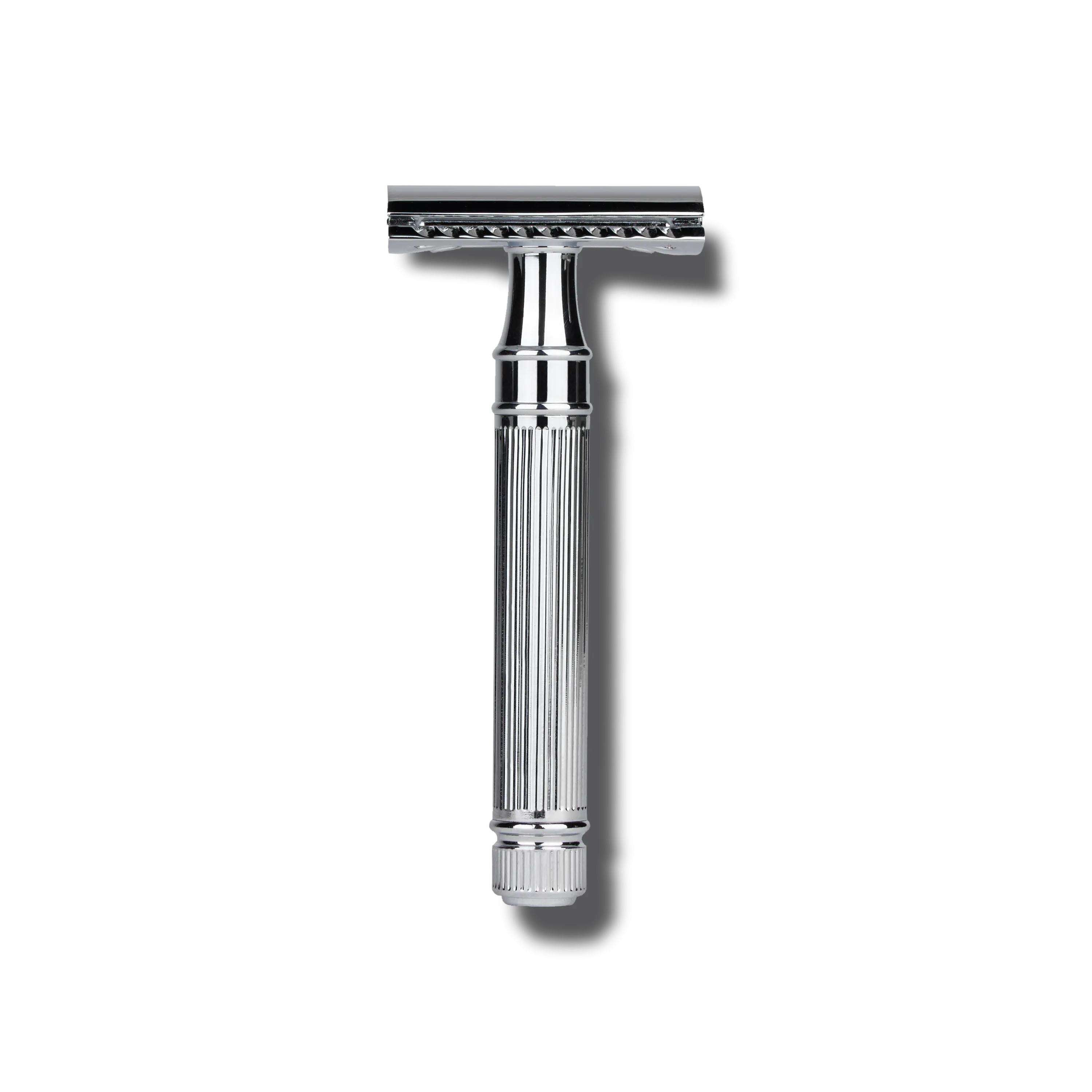 Ribbed Chrome Double-Edged Razor