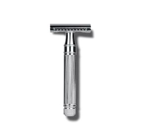 Ribbed Chrome Double-Edged Razor