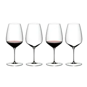 Riedel Veloce 4-Piece Crystal Cabernet/Merlot Wine Glass Set, 29.1 Oz