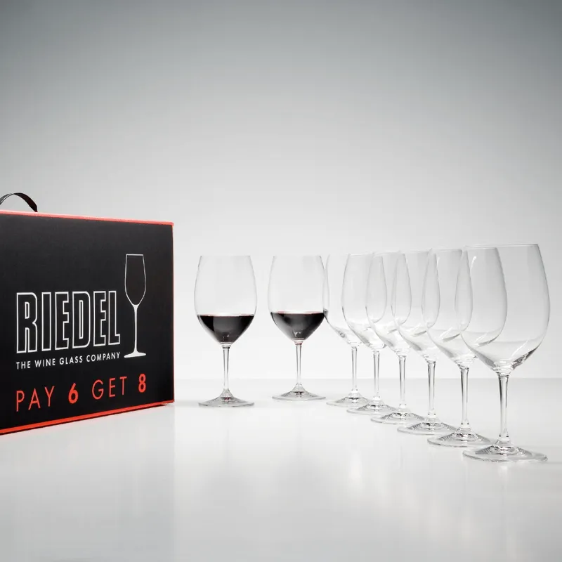 Riedel Vinum Bordeaux / Cabernet Sauvignon / Merlot Glass - Set of 8 - 7416/0