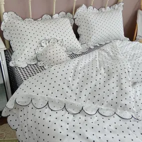 Ruffle Duvet Cover Set Queen Size