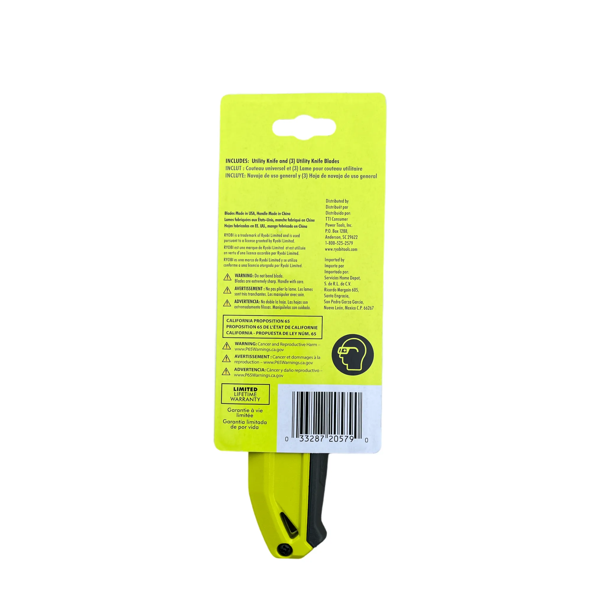 RYOBI Retractable Utility Knife