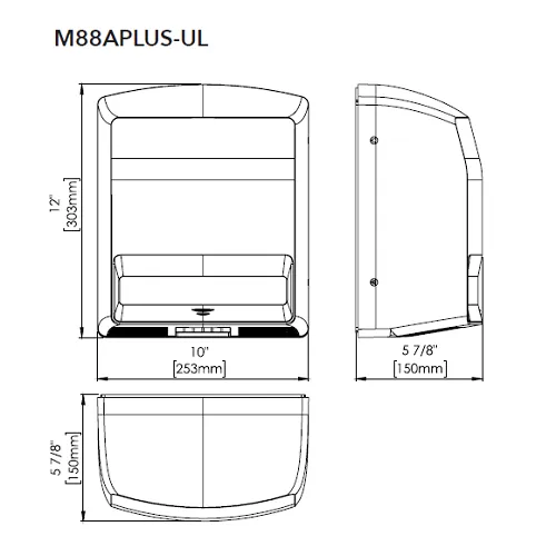 Saniflow® M88APLUS-UL JUNIOR PLUS® - White ABS Plastic Cover Automatic