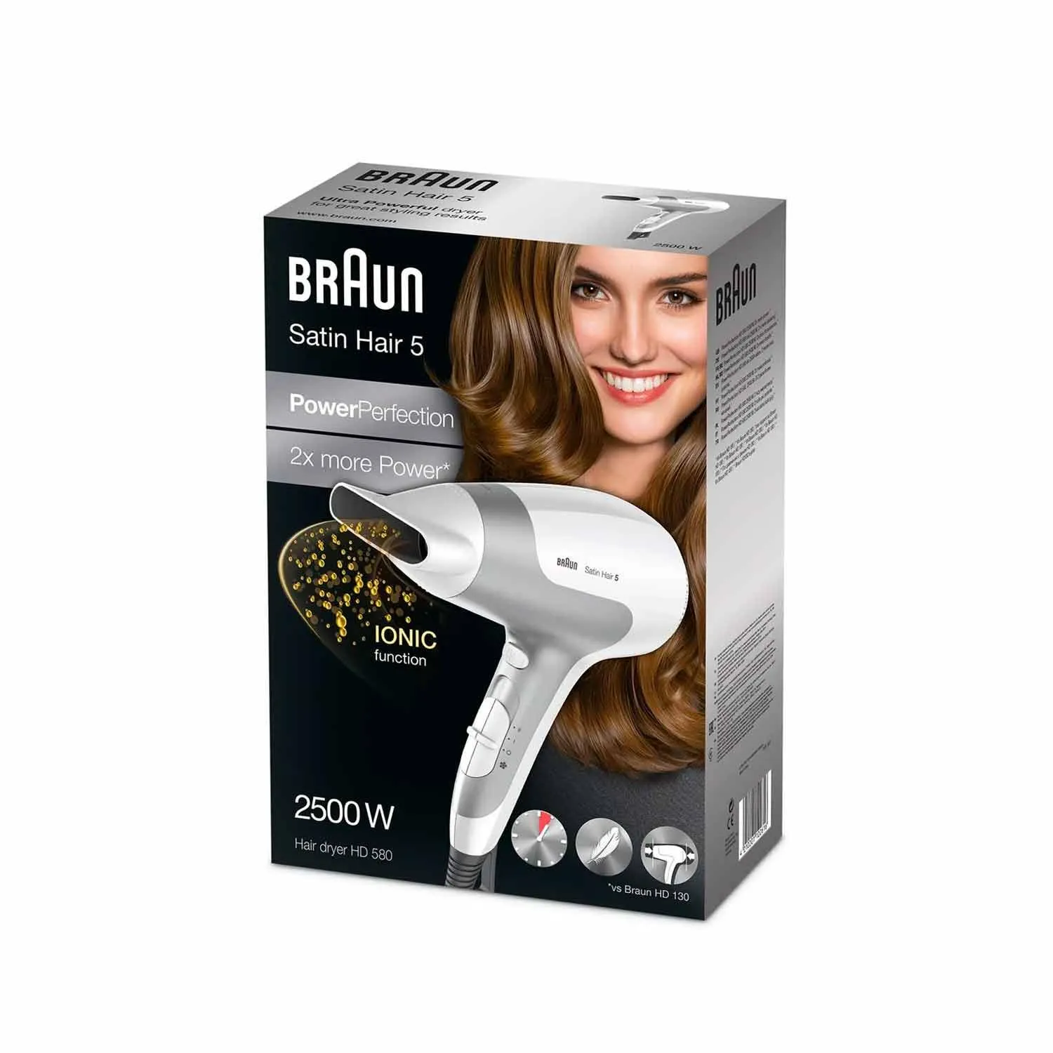 Satin Hair 5 PowerPerfection Hair Dryer HD580