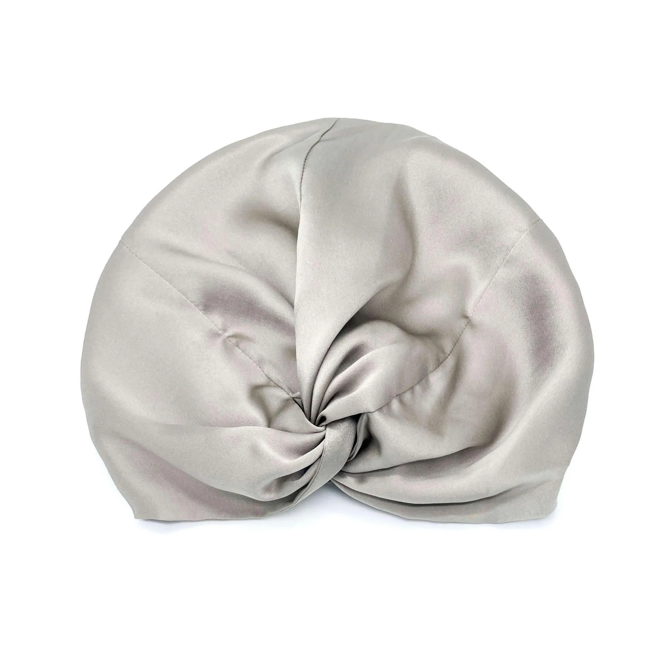 Silk Sleep Cap for Women Hair Care Natural Silk Double Layer Bonnet Turban- Champagne Gold - One Size Fits Most