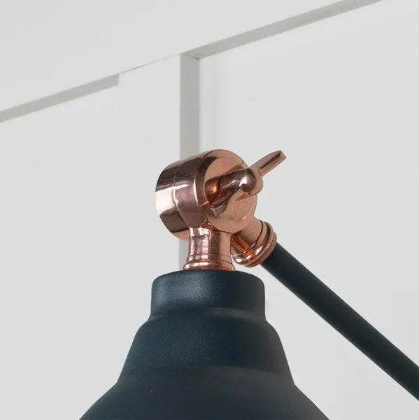 Smooth Copper Brindley Wall Light in Soot | From The Anvil