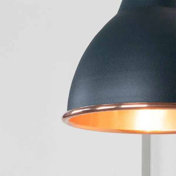 Smooth Copper Brindley Wall Light in Soot | From The Anvil