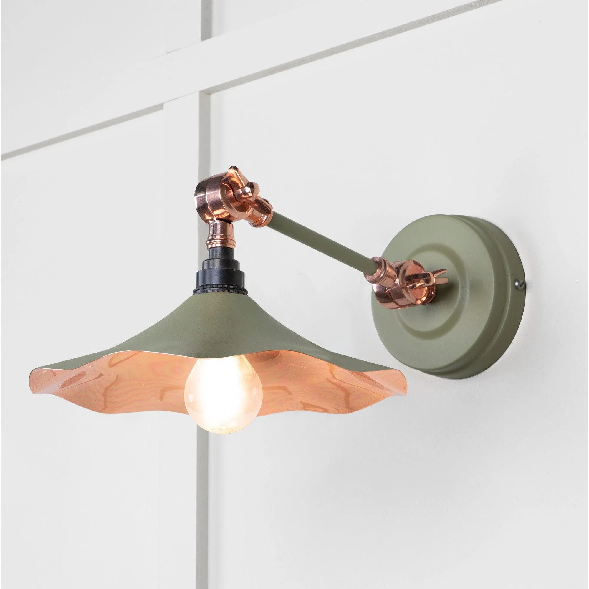 Smooth Copper Flora Wall Light in Tump | From The Anvil