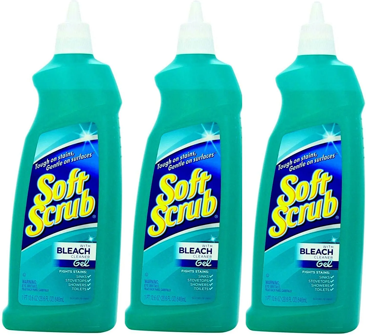 Soft Scrub Soft Scrub Gel Cleanser with Bleach - 28.6 oz (3 Pack)