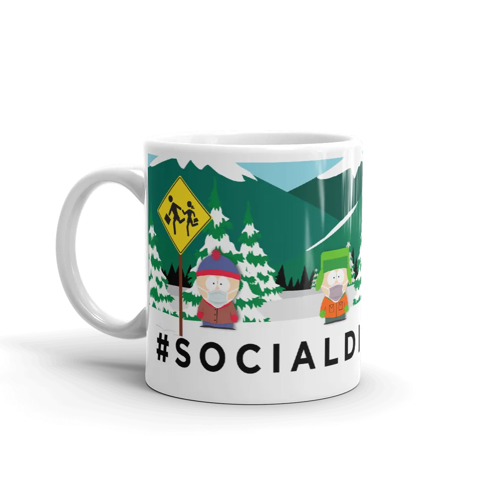 South Park Social Distancing White Mug