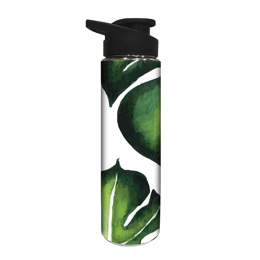 Stainless Steel Sipper Cycling Bottles for Kids -  Monstera Leaves