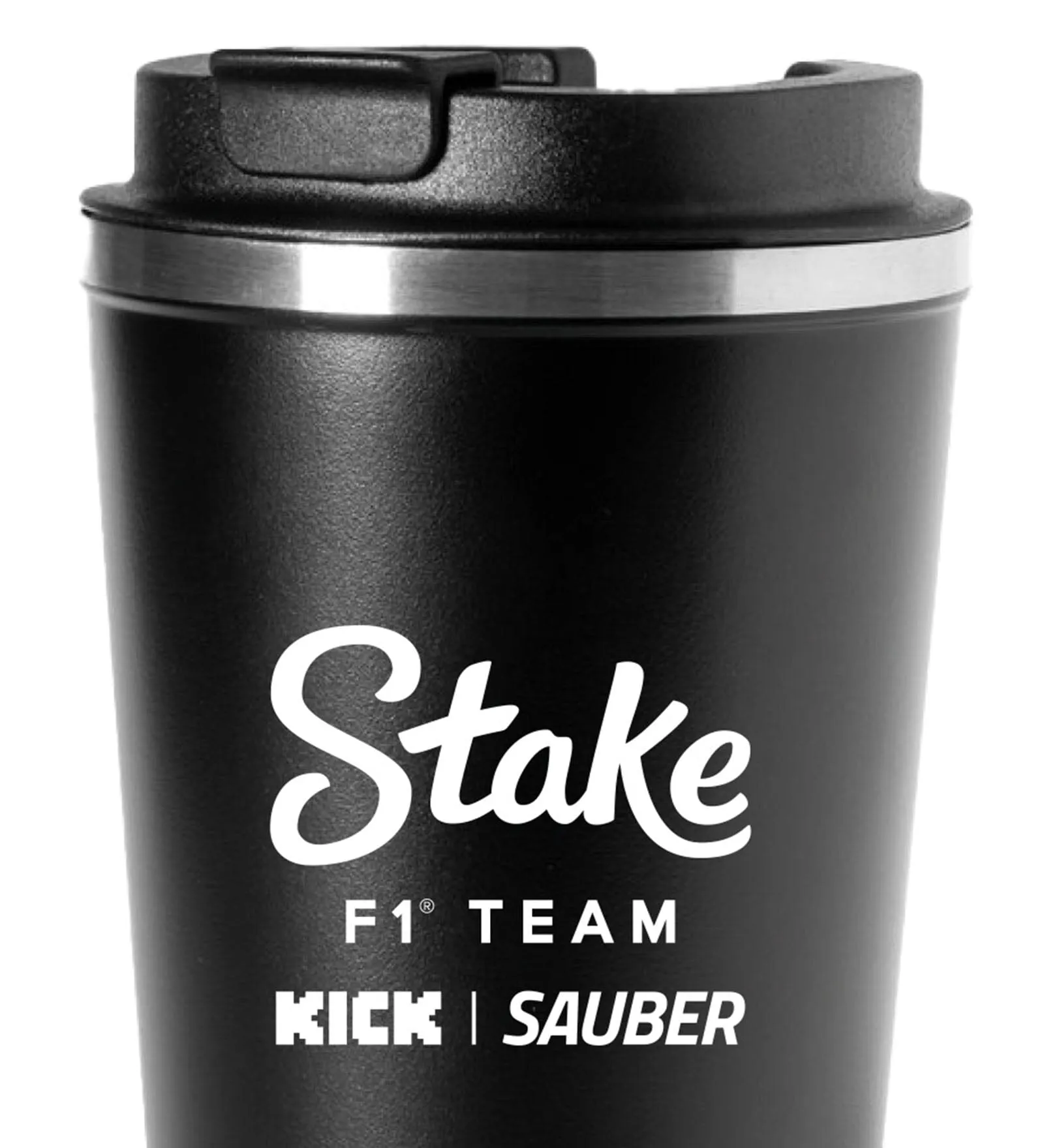 Stake F1 Kick Sauber Coffee Travel Mug - Black