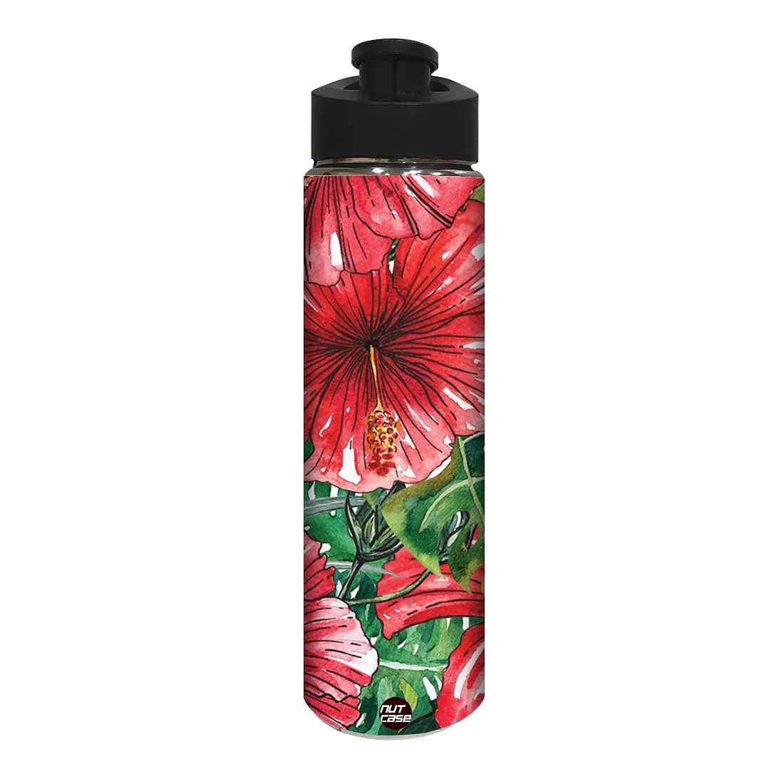 Steel Sipper Water Bottle for Gifts Ideas - Beautiful Hibiscus