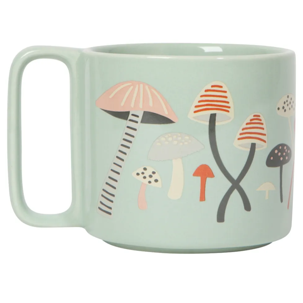 Stoneware Mug - Far   Away Mushrooms