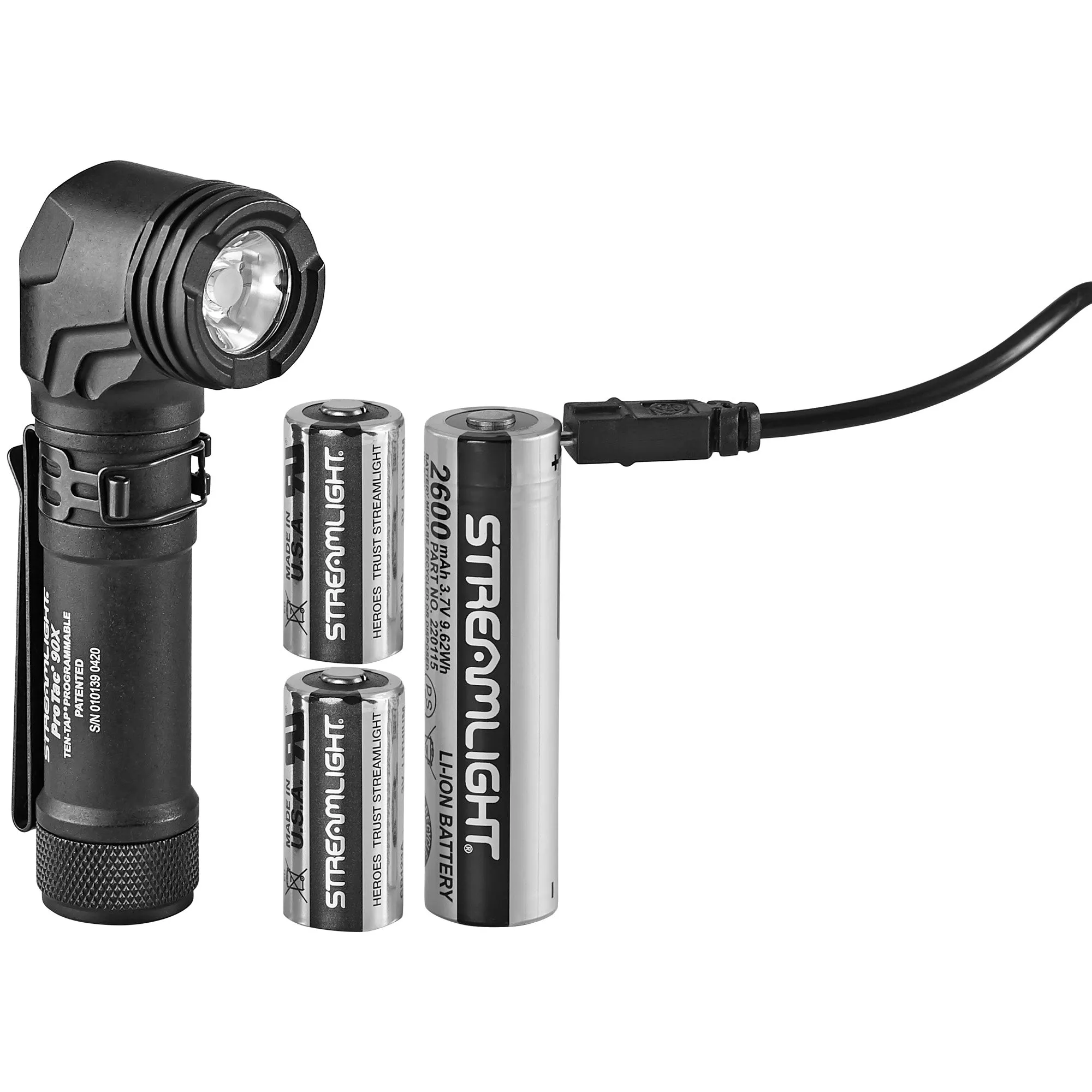 Streamlight ProTac 90X USB, Flashlight, LED, 1000 Lumens, Aluminum Body, Black