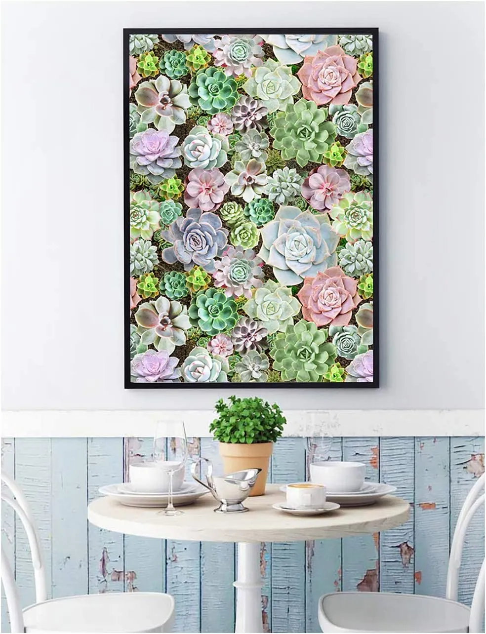 Succulent Floral Wallpaper Self Adhesive 17.7in x 9.8ft