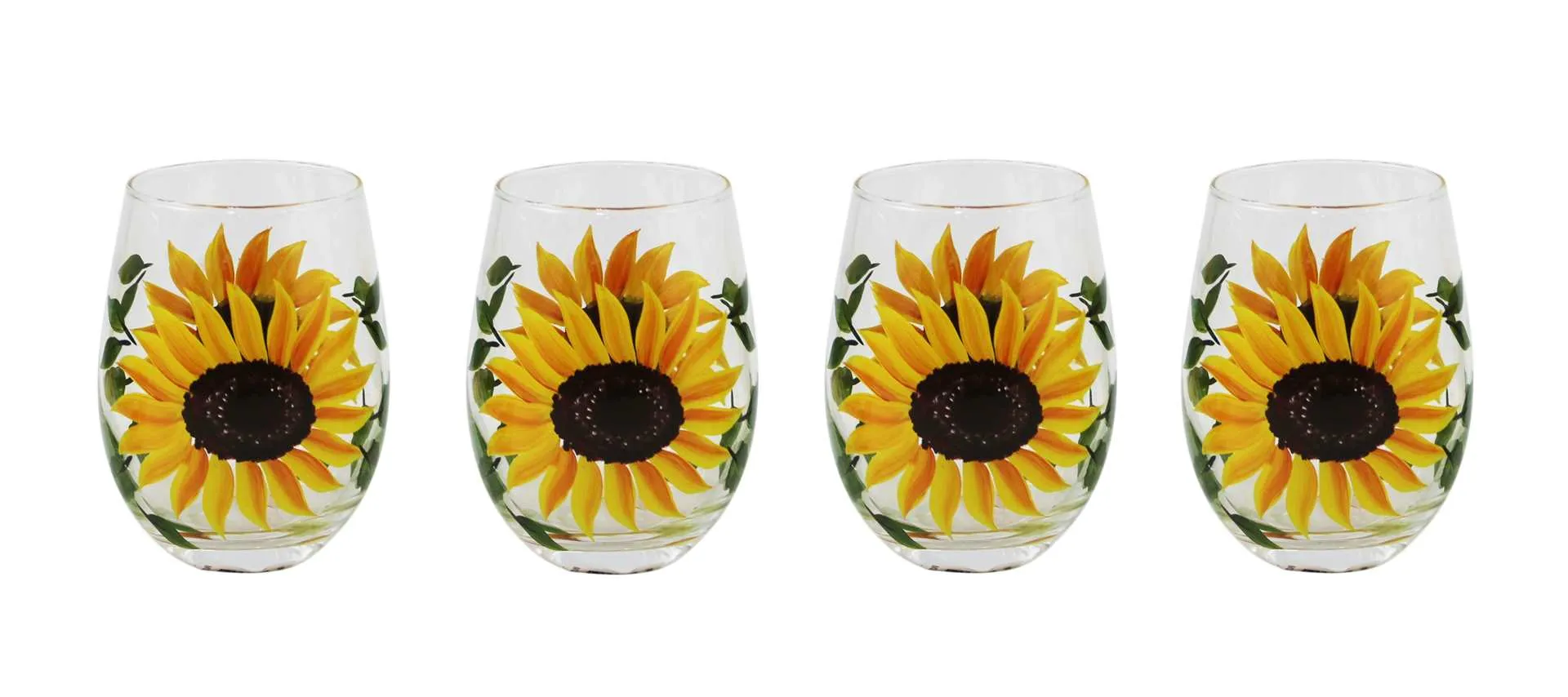 Sunflower Wine Glass