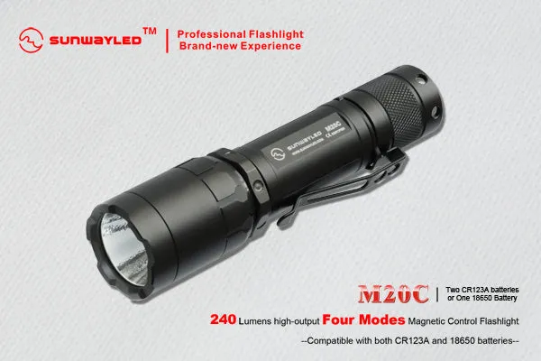 Sunwayman M20C XR-E R2 Tactical LED Flashlight 2 x CR123