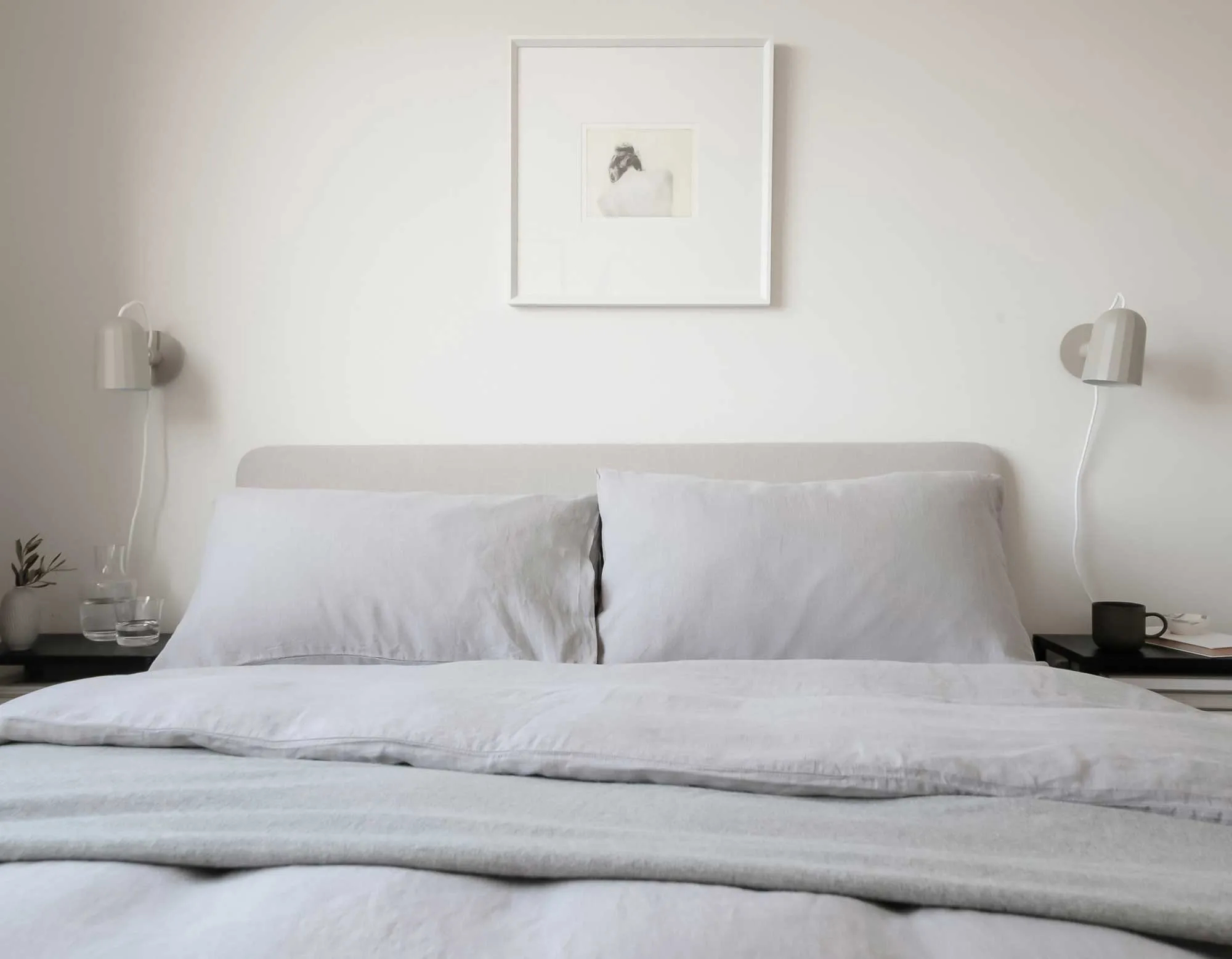 Super King Size Linen Bedding - Calm Grey