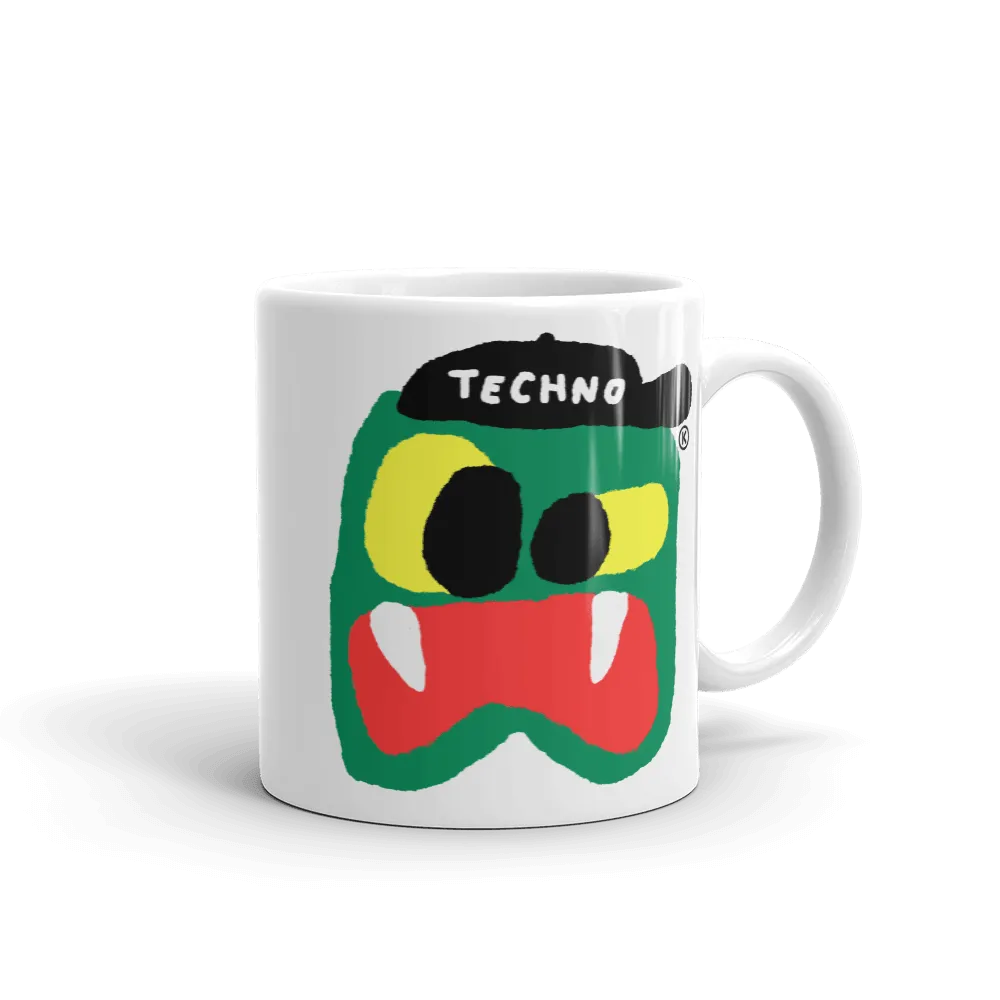 TECHNO® White glossy mug