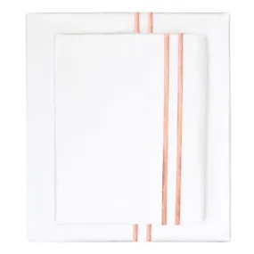 The Coral Lines Embroidered Sheet Set