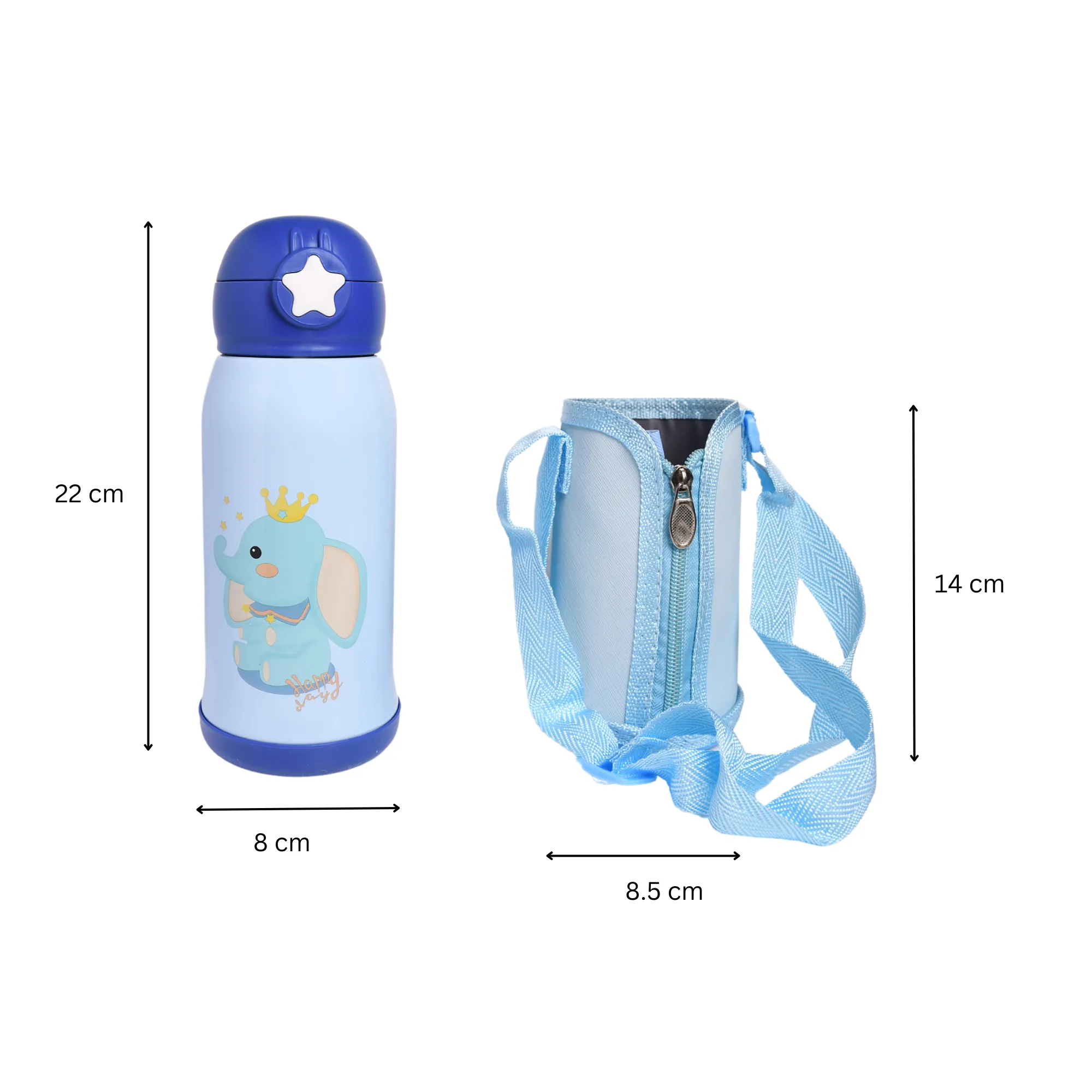 THE LITTLE LOOKERS Stainless Steel Insulated Sipper Bottle for Kids/Sipper School Bottle/Sipper Bottle with Straw/Travelling Water Bottle for Kids with Pop up Straw (550ml)