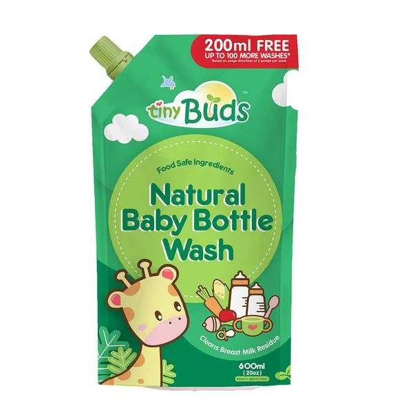 Tiny Buds Natural Baby Bottle Wash Refill 600ml