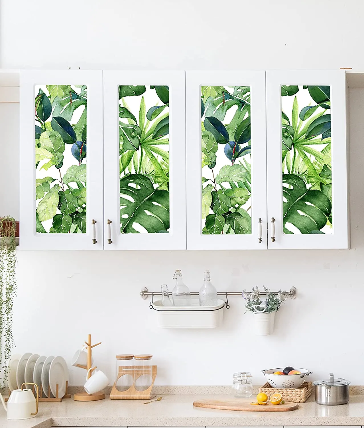 Tropical Wallpaper Peel and Stick Palm Leaves  17.7in x 118in