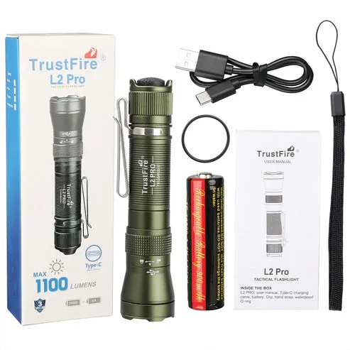 TrustFire L2S Flashlight 1050 Lumens IPX8 Waterproof