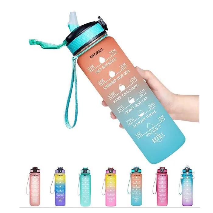 Unbreakable Water Bottle with Motivational Time Marker 1000 ml Bottle